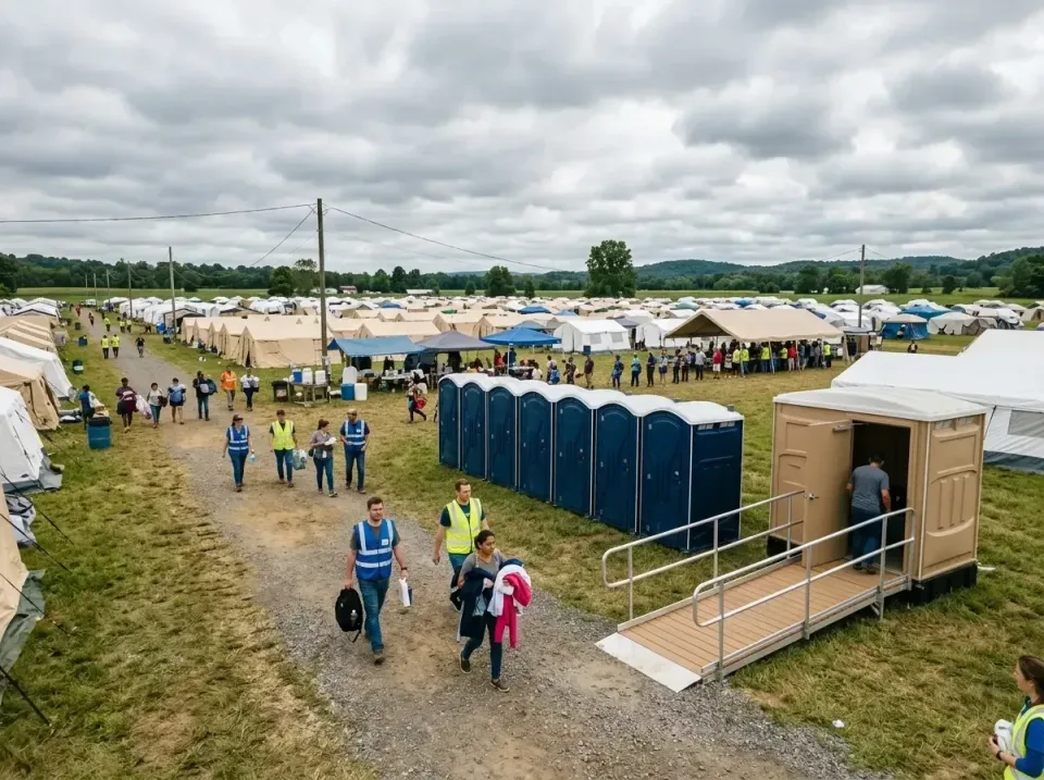 disaster-relief-camp-restrooms-010 — frequently asked questions, Dumpster & Portable Bathrooms Rental in Landmark, AR